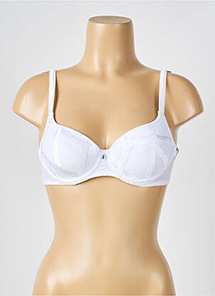 Soutien-gorge effet matière satinée haut soutien-gorge balconnet blanc LOUISA BRACQ femme