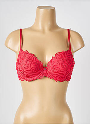 Soutien-gorge effet matière satinée haut soutien-gorge push-up rouge LOUISA BRACQ femme