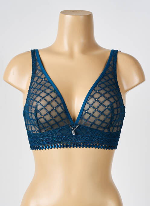 Soutien-gorge légère et transparente haut soutien-gorge emboitant bleu LOUISA BRACQ femme
