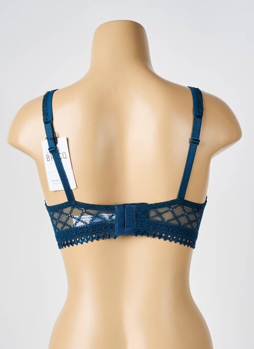 Soutien-gorge légère et transparente haut soutien-gorge emboitant bleu LOUISA BRACQ femme