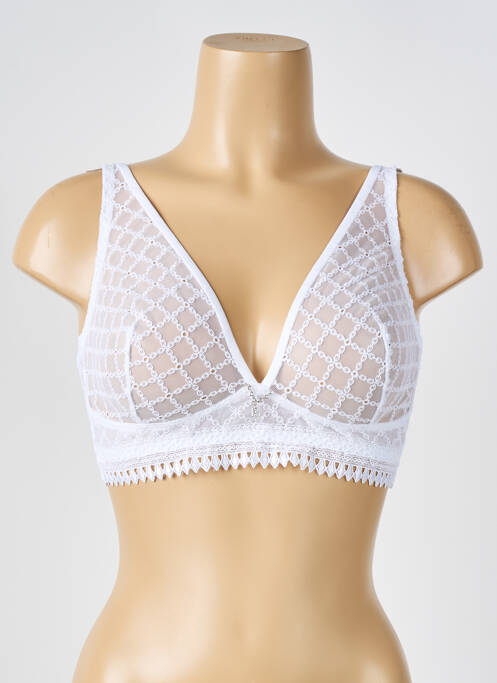 Soutien-gorge légère et transparente haut soutien-gorge emboitant blanc LOUISA BRACQ femme
