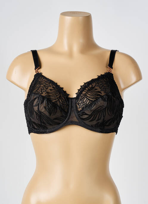 Soutien-gorge effet matière satinée haut soutien-gorge emboitant noir LOUISA BRACQ femme