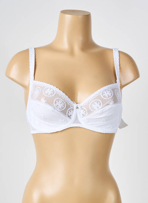 Soutien-gorge légère et transparente haut soutien-gorge emboitant blanc LOUISA BRACQ femme