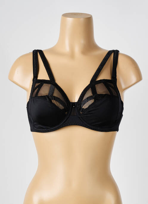 Soutien-gorge effet matière satinée haut soutien-gorge emboitant noir LOUISA BRACQ femme