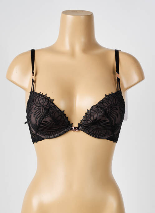 Soutien-gorge effet matière satinée haut soutien-gorge push-up noir LOUISA BRACQ femme
