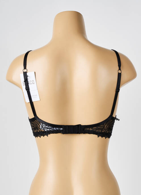 Soutien-gorge effet matière satinée haut soutien-gorge push-up noir LOUISA BRACQ femme