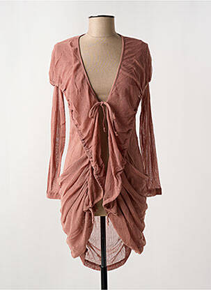 Gilet manches longues manches longues marron ARELINE femme