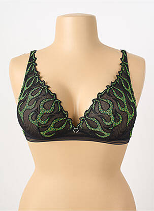 Soutien-gorge sans armature haut triangles noir LOUISA BRACQ femme