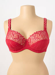 Soutien-gorge broderie haut soutien-gorge emboitant rouge LOUISA BRACQ femme