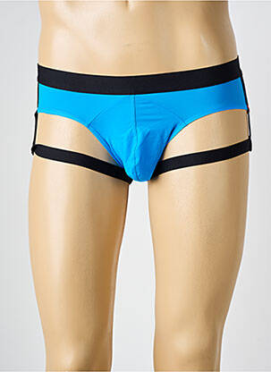 Slip effet matière satinée bleu LINGERIE STORY homme