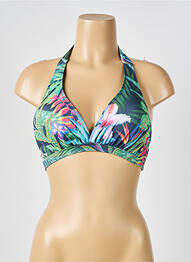 Haut de maillot de bain stretch haut soutien-gorge avec mousse de rembourrage amovible vert BIKINIS STORY femme