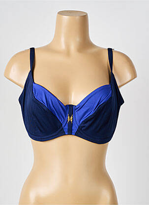 Haut de maillot de bain stretch haut soutien-gorge emboitant bleu FANTASIE femme