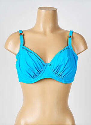 Haut de maillot de bain stretch haut soutien-gorge emboitant bleu FANTASIE femme