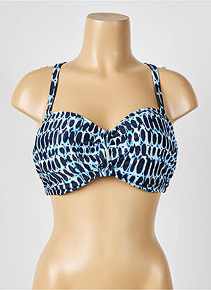 Haut de maillot de bain stretch haut soutien-gorge moulé bleu FANTASIE femme
