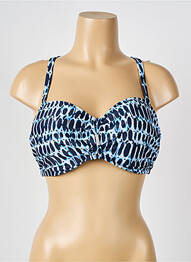 Haut de maillot de bain stretch haut soutien-gorge moulé bleu FANTASIE femme