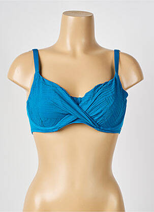 Haut de maillot de bain stretch haut soutien-gorge emboitant bleu FANTASIE femme