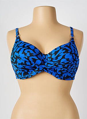 Haut de maillot de bain stretch haut soutien-gorge emboitant bleu FANTASIE femme