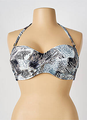 Haut de maillot de bain stretch haut soutien-gorge moulé gris FANTASIE femme