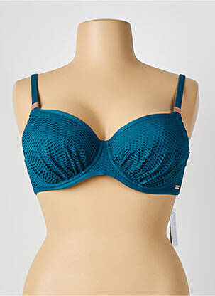 Haut de maillot de bain stretch haut soutien-gorge emboitant bleu FANTASIE femme