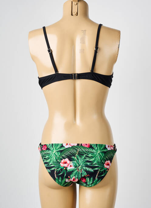 Maillot de bain 2 pièces stretch haut soutien-gorge push-up noir NANA SUN femme