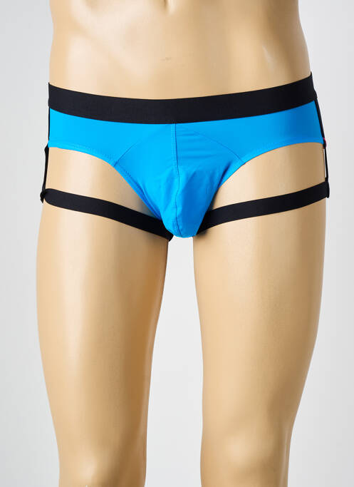 Slip effet matière satinée bleu LINGERIE STORY homme