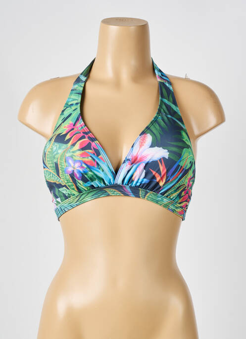 Haut de maillot de bain stretch haut soutien-gorge avec mousse de rembourrage amovible vert BIKINIS STORY femme