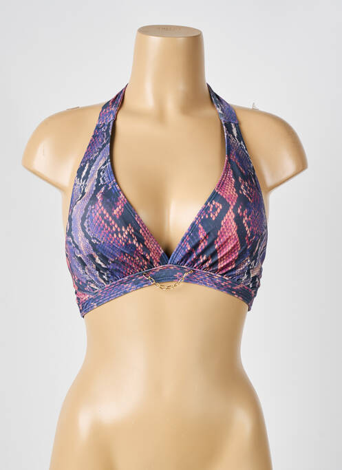 Haut de maillot de bain stretch haut soutien-gorge avec mousse de rembourrage amovible violet BIKINIS STORY femme