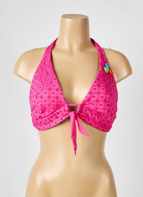 Haut de maillot de bain stretch haut soutien-gorge avec mousse de rembourrage amovible rose VERDISSIMA femme