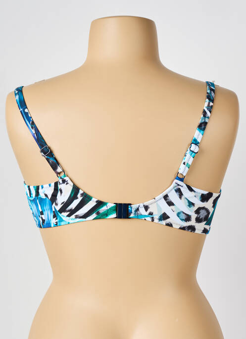 Haut de maillot de bain stretch haut soutien-gorge emboitant bleu FANTASIE femme