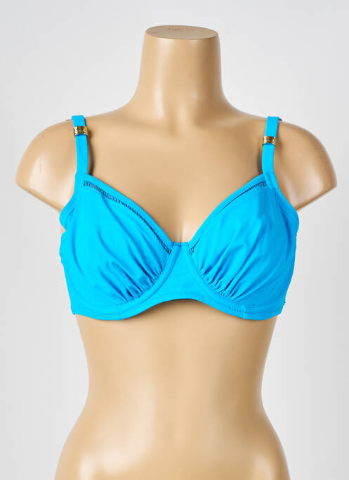 Haut de maillot de bain stretch haut soutien-gorge emboitant bleu FANTASIE femme