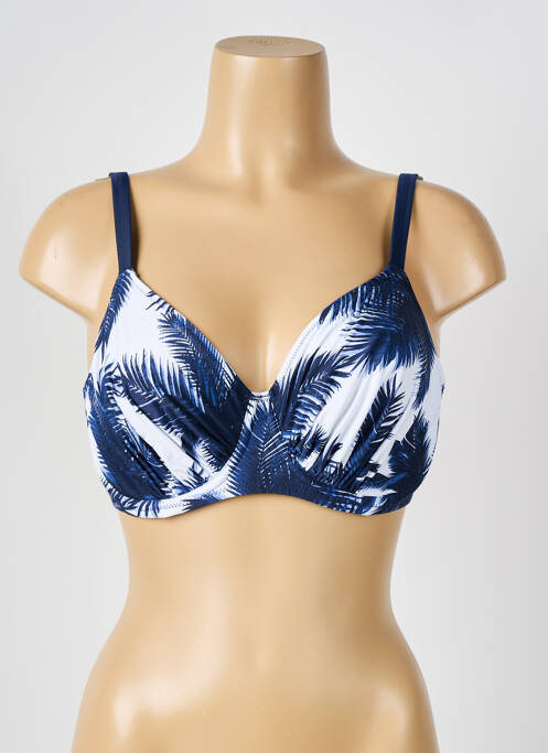 Haut de maillot de bain stretch haut soutien-gorge emboitant bleu FANTASIE femme