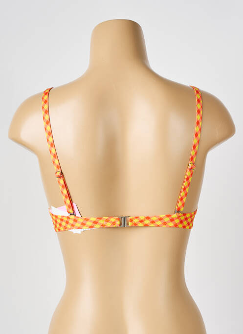 Haut de maillot de bain stretch haut soutien-gorge moulé jaune ANTIGEL femme