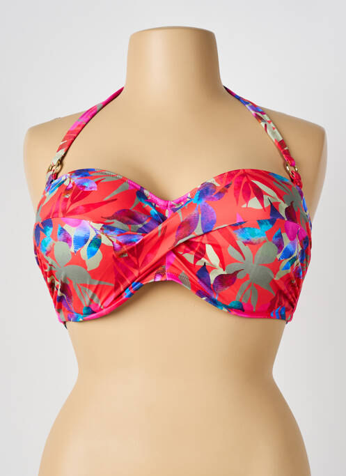 Haut de maillot de bain stretch haut soutien-gorge moulé rouge FANTASIE femme