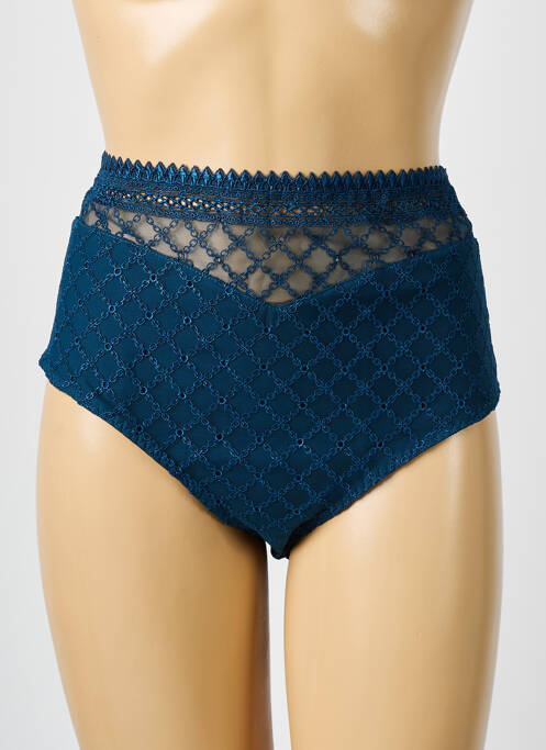 Culotte haute bleu LOUISA BRACQ pour femme