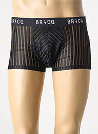 Boxer effet matière satinée noir LOUISA BRACQ homme