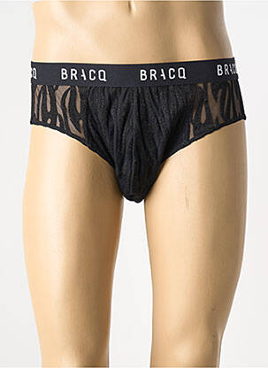 Slip légère et transparente noir LOUISA BRACQ homme