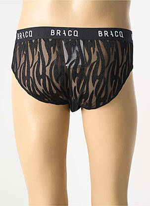 Slip légère et transparente noir LOUISA BRACQ homme