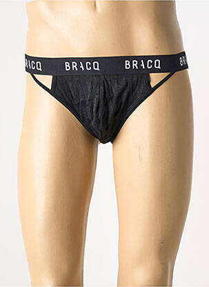 String effet matière satinée noir LOUISA BRACQ homme