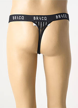 String effet matière satinée noir LOUISA BRACQ homme