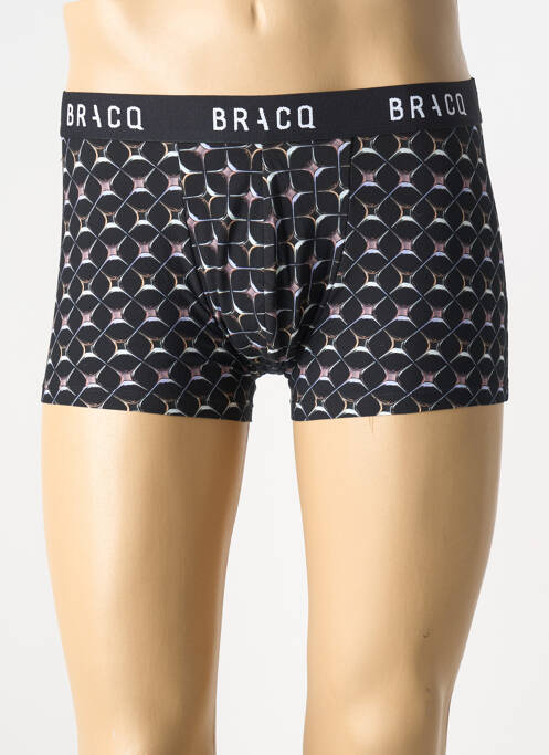 Boxer imprimé fantaisie noir LOUISA BRACQ homme