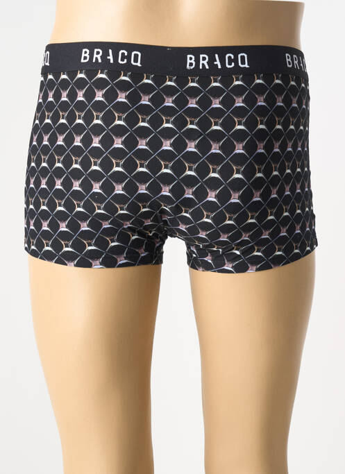 Boxer imprimé fantaisie noir LOUISA BRACQ homme