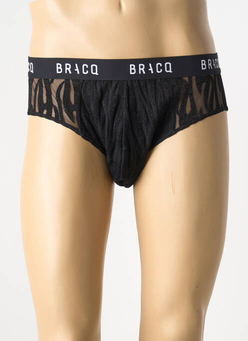 Slip légère et transparente noir LOUISA BRACQ homme