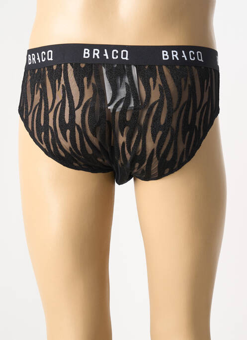 Slip légère et transparente noir LOUISA BRACQ homme
