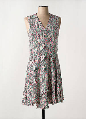 Robe mi-longue coupe évasée sans manche gris ARELINE femme