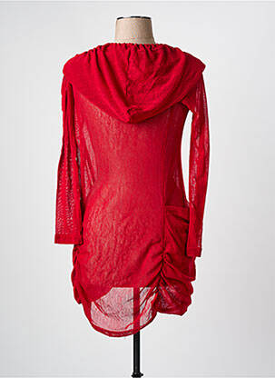 Gilet manches longues stretch rouge ARELINE femme