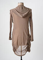 Gilet manches longues marron ARELINE pour femme seconde vue