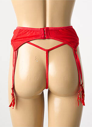 Guêpière/porte-jarretelle bretelles élastiquées ajustables rouge LINGERIE STORY femme