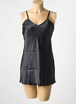 Nuisette/combinette tissage satiné noir LINGERIE STORY femme