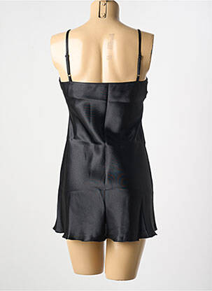 Nuisette/combinette tissage satiné noir LINGERIE STORY femme