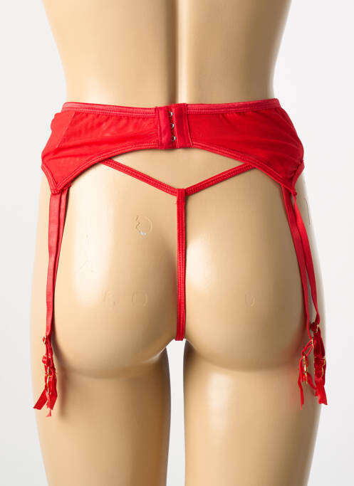 Guêpière/porte-jarretelle bretelles élastiquées ajustables rouge LINGERIE STORY femme